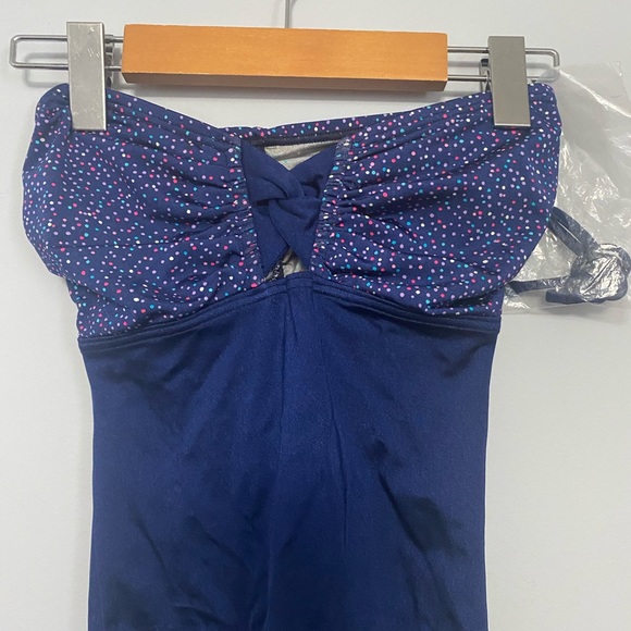 Vintage Deadstock 80s Polkadot Swim Suit - Picture 1 of 6